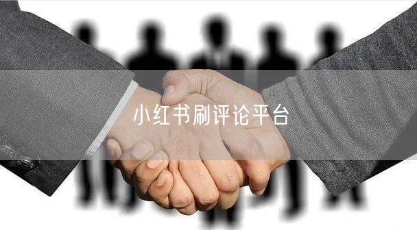 小红书刷评论平台